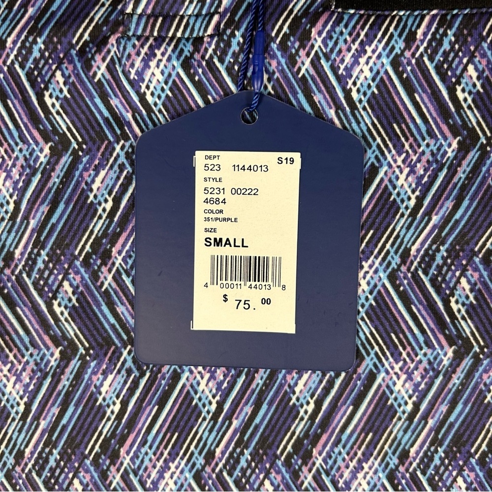Jermyn & Bond Men's Button Down Short Sleeve Polo Shirt Purple Small NWT New - Picture 3 of 6